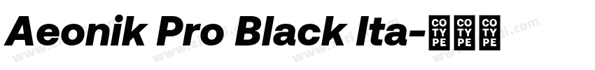Aeonik Pro Black Ita字体转换